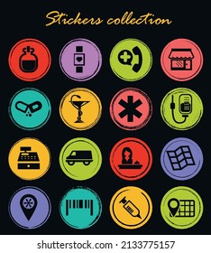 Drug store vector icons for user interface design