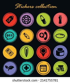 Drug store vector icons for user interface design