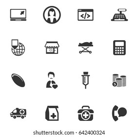 Drug store vector icons for user interface design