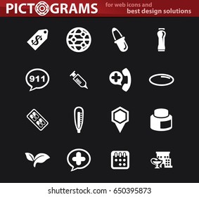 Drug store vector icons for user interface design