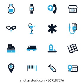 Drug store vector icons for user interface design