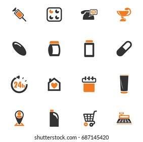 Drug store vector icons for user interface design