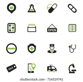 Drug store vector icons for user interface design