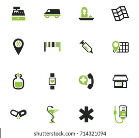 Drug store vector icons for user interface design