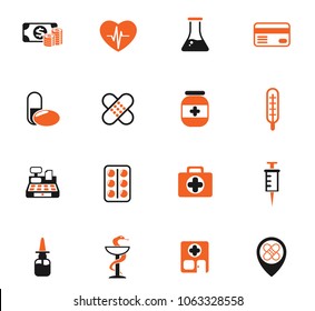 drug store vector icons for web and user interface design