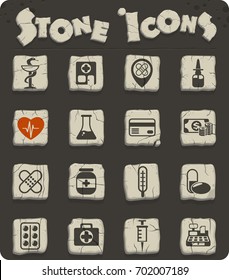 drug store vector icons for web and user interface design