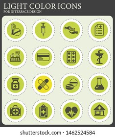 drug store web icons for user interface design