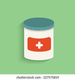 Drug symbol on green background,clean vector