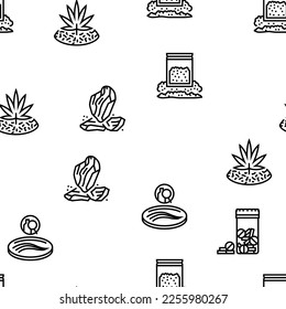 Drug Test Examination Device Vector Seamless Pattern Thin Line Illustration