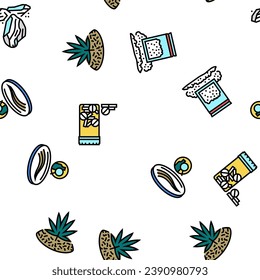 Drug Test Examination Device Vector Seamless Pattern Thin Line Illustration