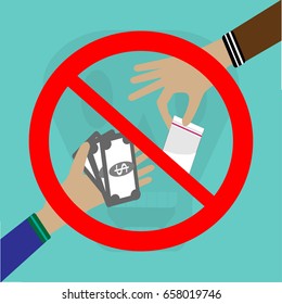 Drug trafficking is illegal - Vector images of drug trafficking