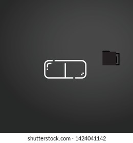 Drug vector icon. Drug concept stroke symbol design. Thin graphic elements vector illustration, outline pattern for your web site design, logo, UI. EPS 10.