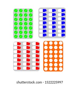 Drug vector icon. Iconic symbol of medicine to cure disease.