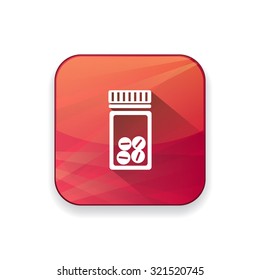 Drugs bottle icon