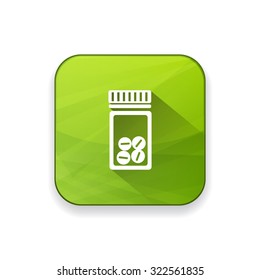 Drugs bottle icon