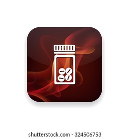 Drugs bottle icon