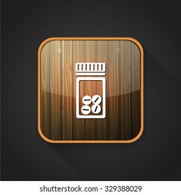 Drugs bottle icon