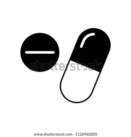 Drugs capsules and pills icon vector icon. Simple element illustration. Drugs capsules and pills symbol design. Can be used for web and mobile.