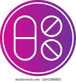 Drugs Colorful line Icon Style