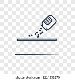 Drugs concept vector linear icon isolated on transparent background, Drugs concept transparency concept in outline style