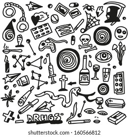drugs - doodles set