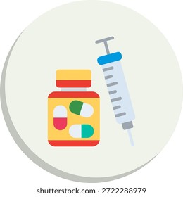 Ícone de Estilo de Círculo Plano de Drogas