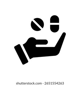 drugs glyph icon illustration vector graphic. Simple element illustration vector graphic, suitable for app, websites, and presentations isolated on white background