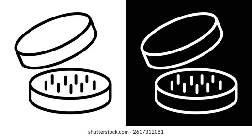 Drugs grinder icon vector for web and mobile app. Symbol isolated.