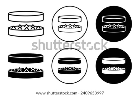 Drugs grinder vector icon set collection. Drugs grinder Outline flat Icon.