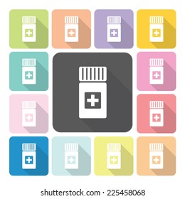 Drugs Icon color set vector illustration.