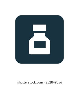 drugs icon Rounded squares button, on white background 