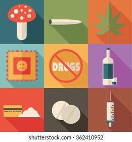 drugs icon set