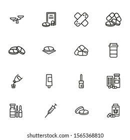 Drugs Icon Set Drugstore Concept Vector Stock Vector (Royalty Free ...