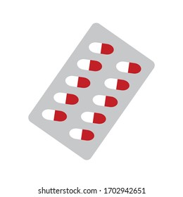 Drugs icon.  Vector design isolated on white background. Medicines icon.