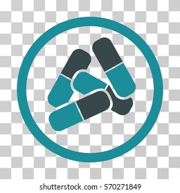 Drugs icon. Vector illustration style is flat iconic bicolor symbol, soft blue colors, transparent background. Designed for web and software interfaces.