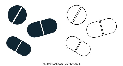 drugs icon vector, medical apps, pharmacies, healthcare, prescriptions, hospitals, and pharmaceutical products pictogram symbol ui and ux design, glyphs and stroke line