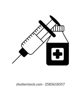 drugs icon with white background vector stock illustration