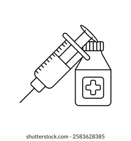 drugs icon with white background vector stock illustration