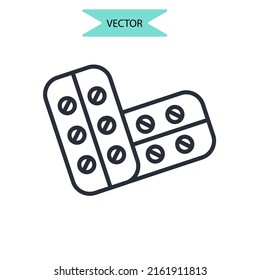 Symbol für Drogensymbole, Vektorelemente für Infografik-Web