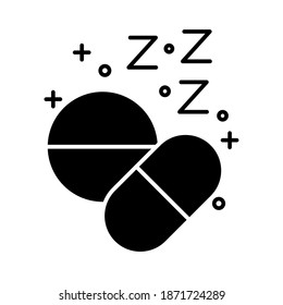 drugs Insomnia z letters silhouette style icon vector illustration design
