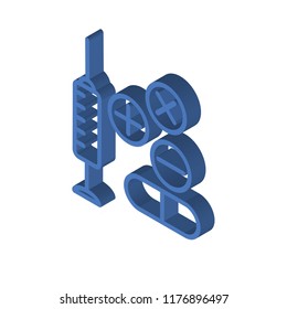 Drugs isometric left top view 3D icon