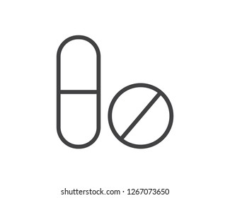 drugs line icon illustration vector,drugs icon illustration design