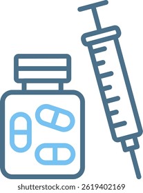 Drugs Line Two Colour Icon