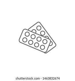 Drugs, pill icon. Element of medicine icon. Thin line icon