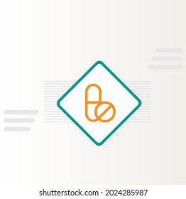 Drugs Point Pharmacy Icon Vector Design
