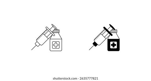 drugs set icon with white background vector stock illustration