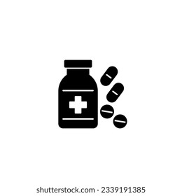 drugs solid icon black solid vector with mental health theme