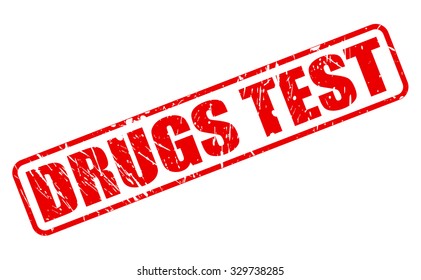 DRUGS TEST red stamp text on white