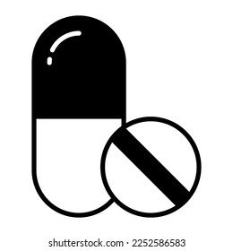 Drugs vector icon design in modern and trendy style