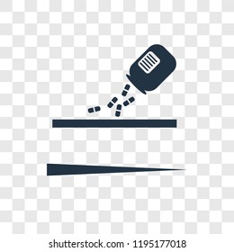 Drugs vector icon isolated on transparent background, Drugs transparency logo concept